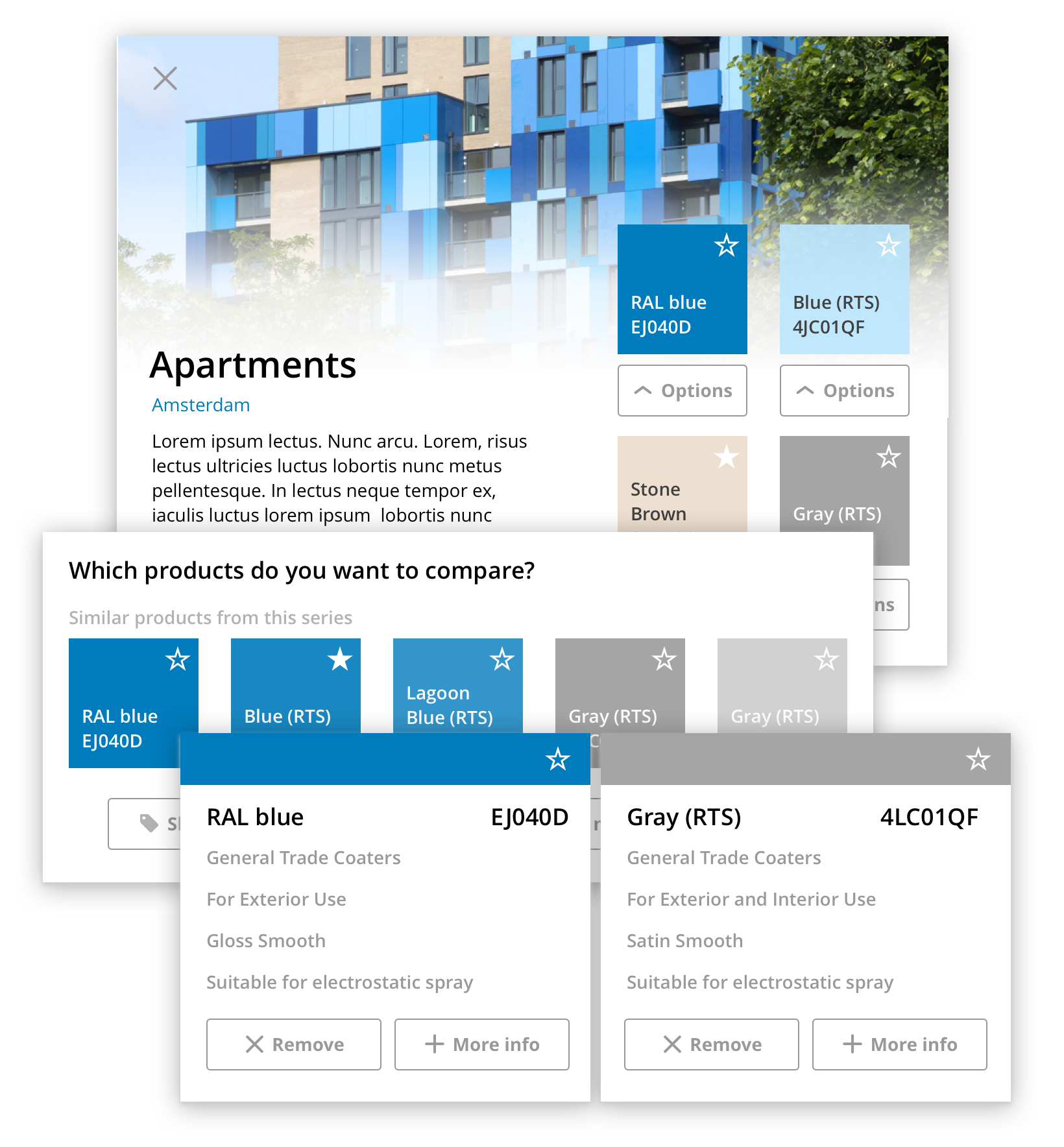 Verschillende kaarten in de AkzoAssistent