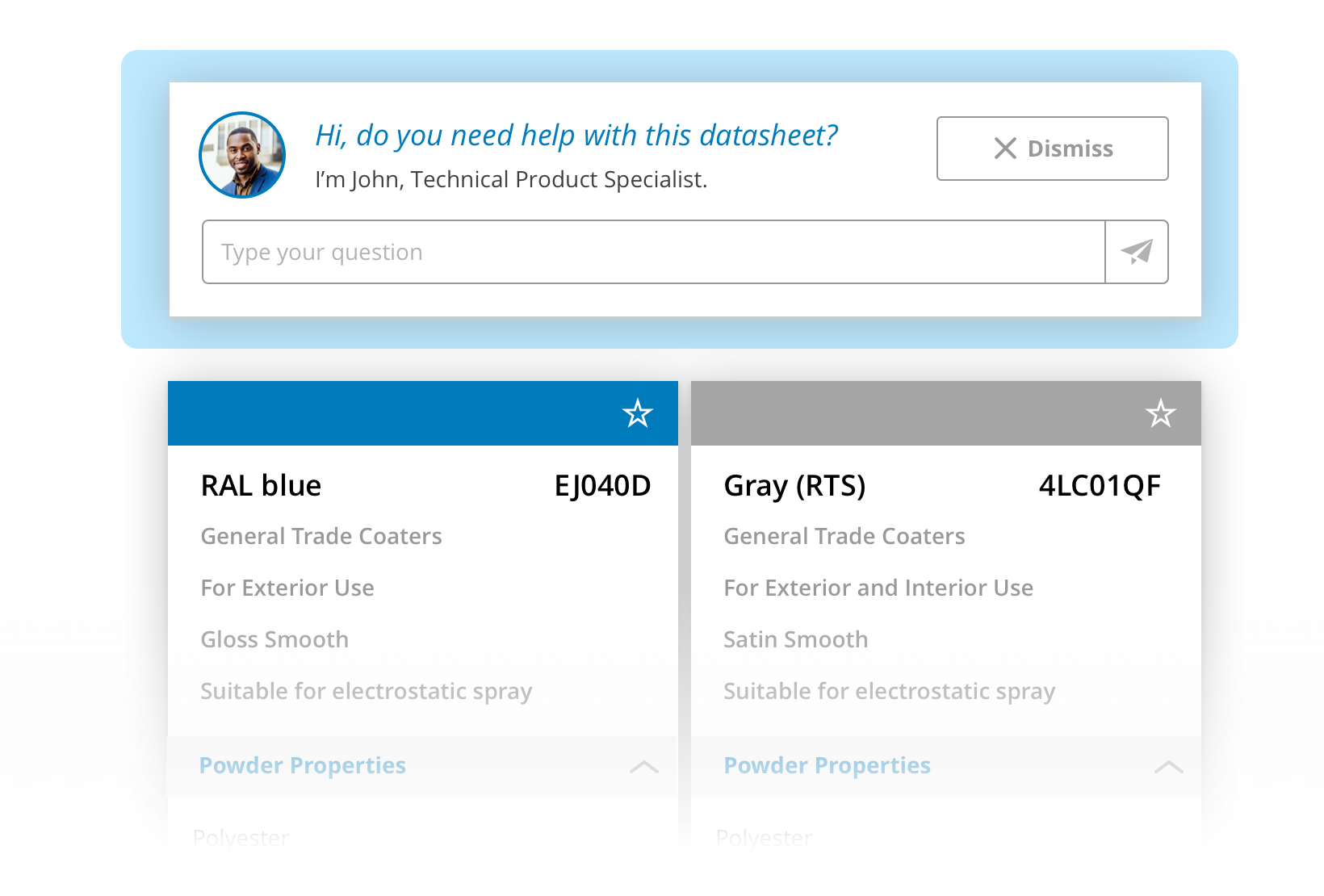 Een chatvoorstel in de AkzoAssistent